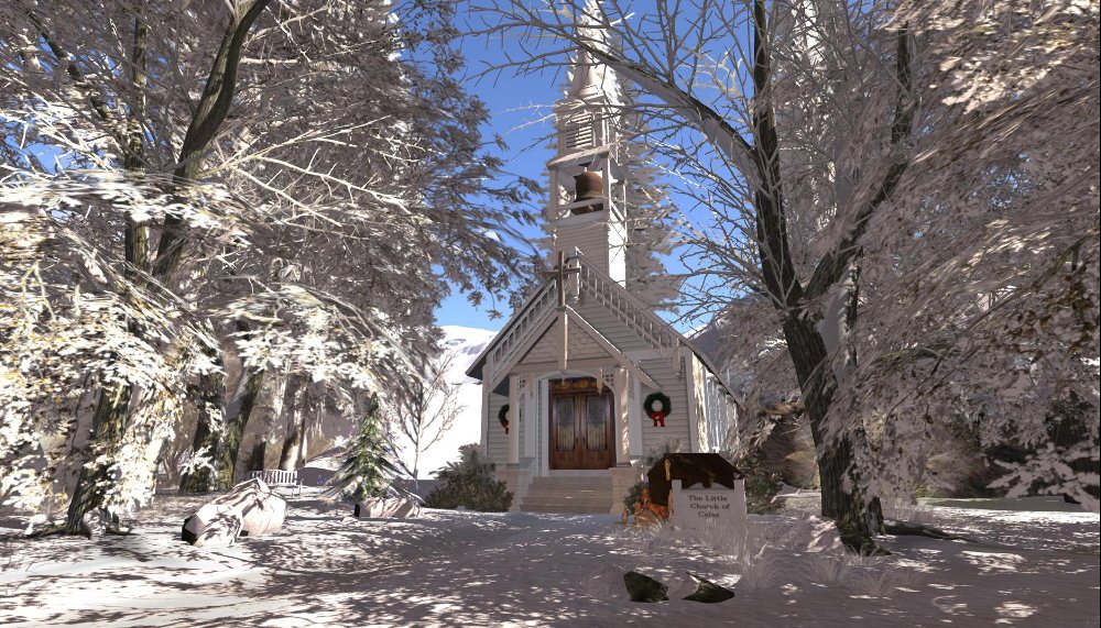 * church ornament ❀ *  雪積もる 白い教会